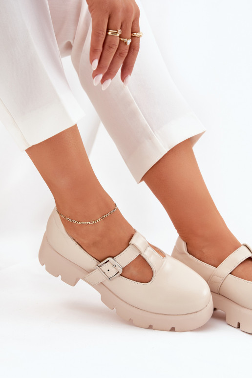 chaussures pour femmes avec boucles sur plateforme sable Venda