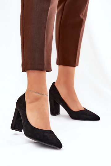 chaussures en daim synthétique avec talons noirs Ellinoria
