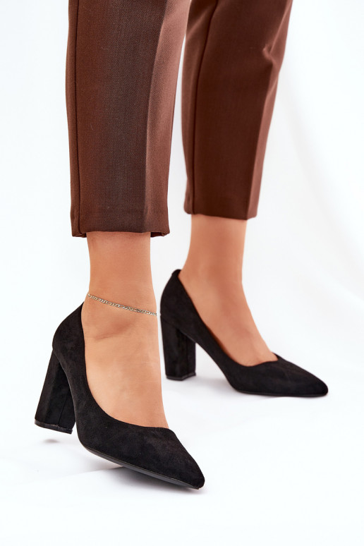 chaussures en daim synthétique avec talons noirs Ellinoria