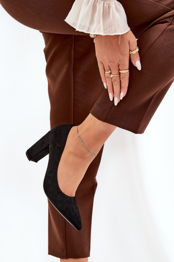 chaussures en daim synthétique avec talons noirs Ellinoria 2