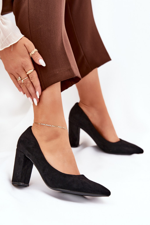 chaussures en daim synthétique avec talons noirs Ellinoria