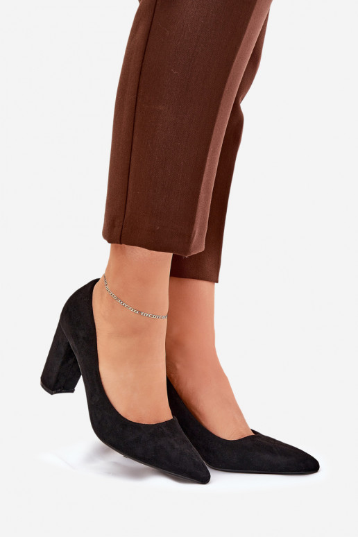 chaussures en daim synthétique avec talons noirs Ellinoria