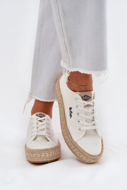 chaussures décontractées Lee Cooper LCIN-25-44-3217 blanches