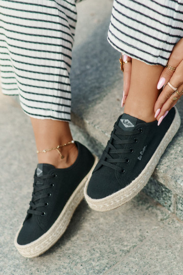chaussures décontractées noires Lee Cooper LCIN-25-44-3216