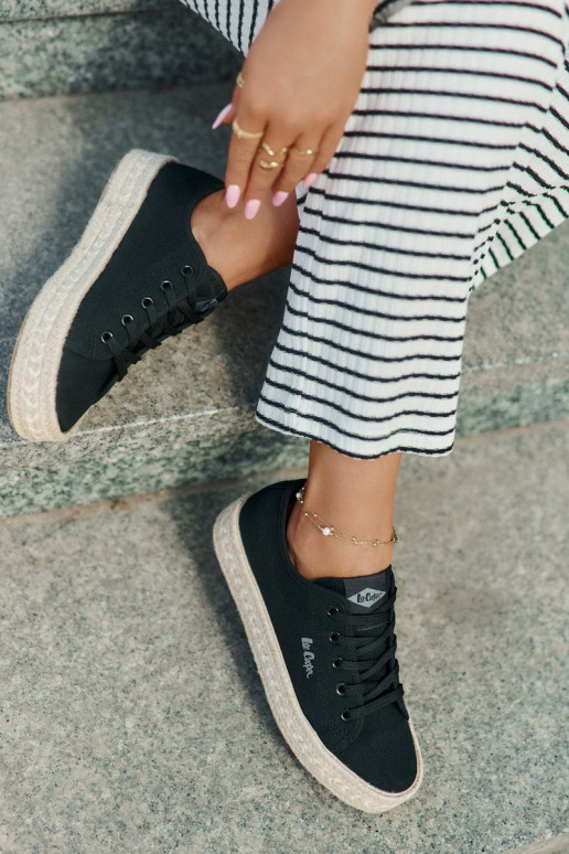 chaussures décontractées noires Lee Cooper LCIN-25-44-3216
