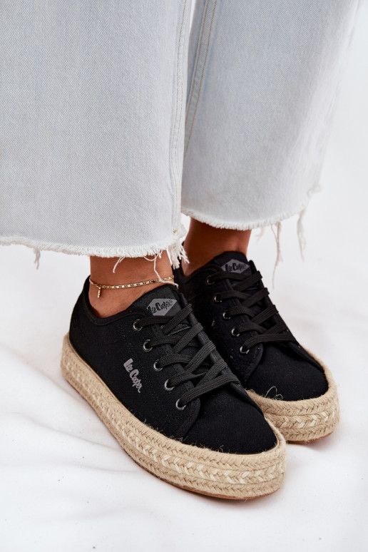 chaussures décontractées noires Lee Cooper LCIN-25-44-3216