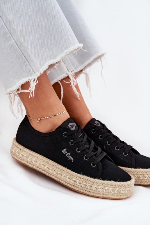 chaussures décontractées noires Lee Cooper LCIN-25-44-3216