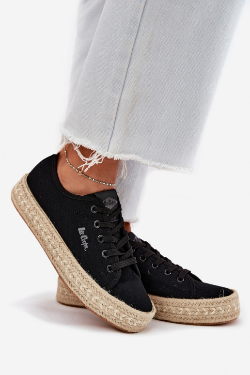 chaussures décontractées noires Lee Cooper LCIN-25-44-3216