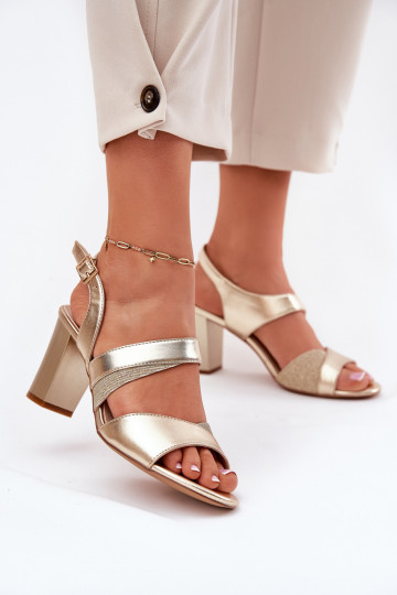 sandales à talons hauts pour femmes dorées Sergio Leone SK866 2