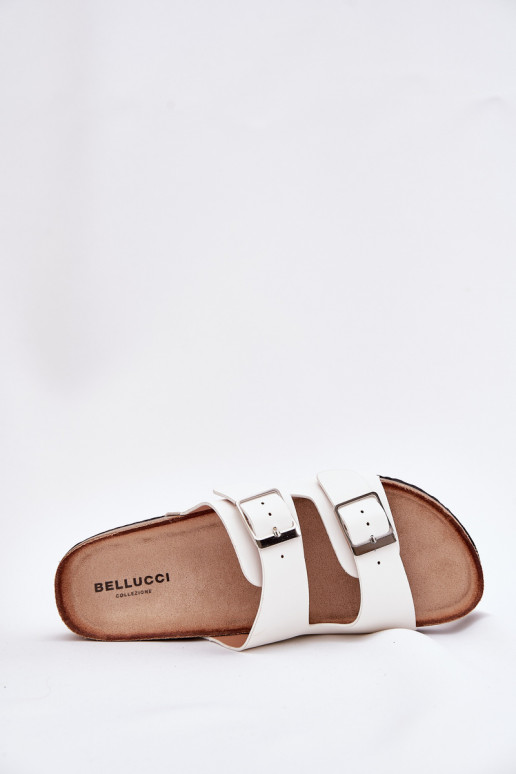 Chaussons à plateforme pour femmes avec boucles en blanc Evisolla