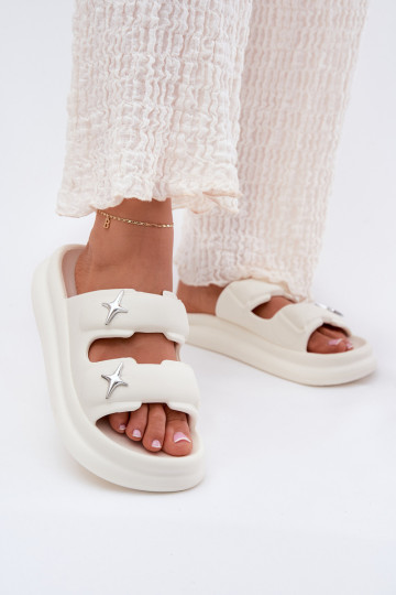 Chaussons légers pour femmes à plateforme en ivoire FaloĮena 2