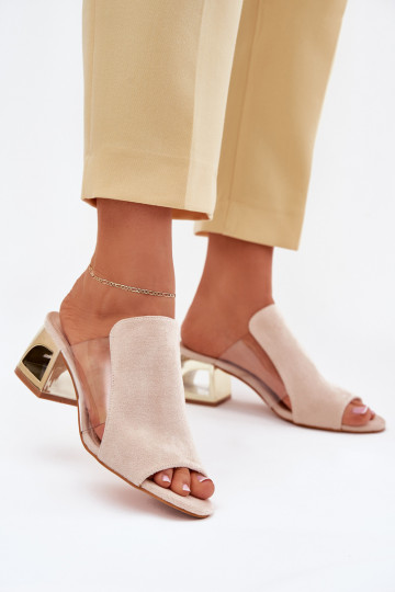 Tongs pour femmes dorées en ivoire Tessira