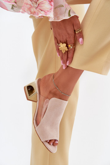 Tongs pour femmes dorées en ivoire Tessira 2