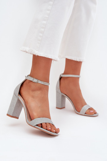 Sandales à talons hauts pour femmes avec éclat en argent Kavina 2