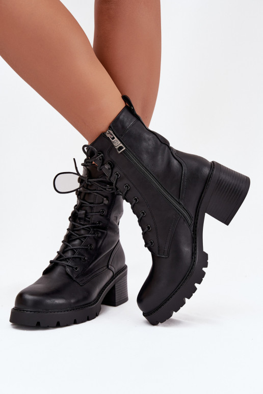 Bottines de travail pour femmes isolées en noir Vinceza 89136
