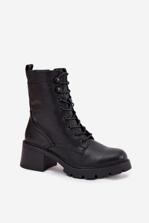 Bottines de travail pour femmes isolées en noir Vinceza 89136