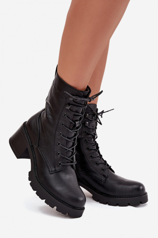 Bottines de travail pour femmes isolées en noir Vinceza 89136