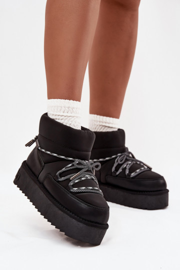 Bottes de neige noires avec plateforme D.Franklin DFSH371015 2