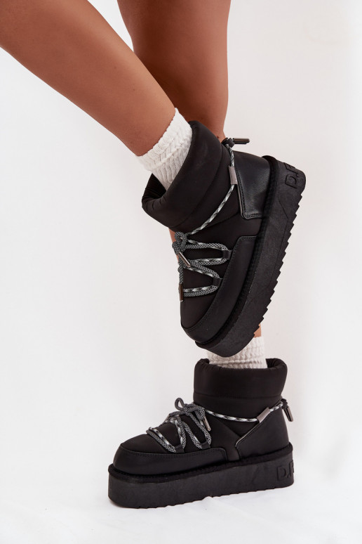 Bottes de neige noires avec plateforme D.Franklin DFSH371015