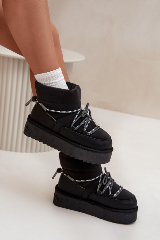 Bottes de neige noires avec plateforme D.Franklin DFSH371015