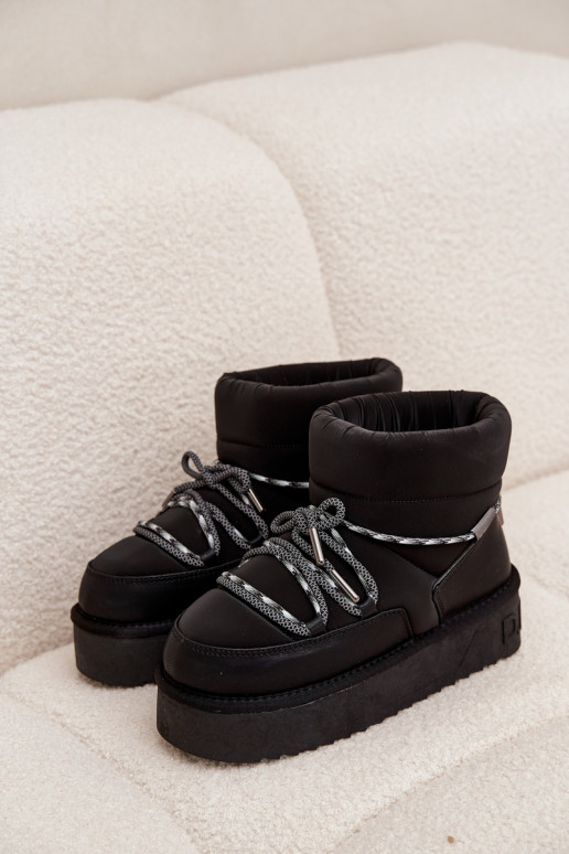 Bottes de neige noires avec plateforme D.Franklin DFSH371015