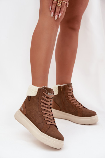 Bottes d'hiver pour femmes brunes avec isolation Lee Cooper LCJ-25-01-3735