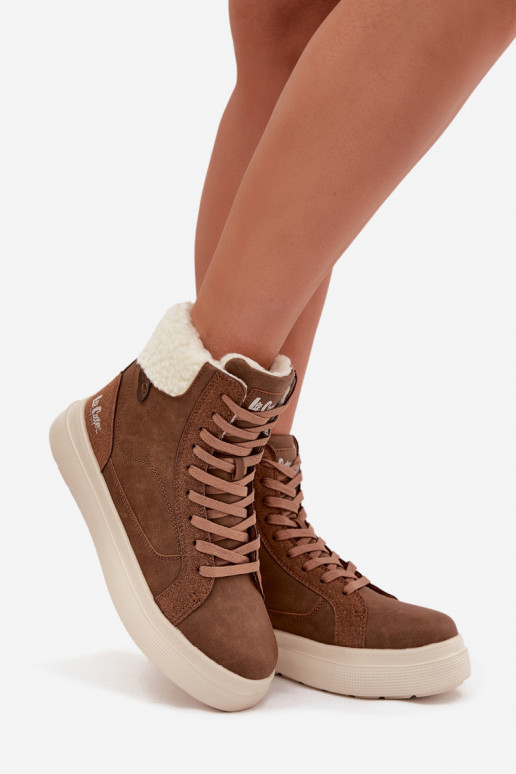 Bottes d'hiver pour femmes brunes avec isolation Lee Cooper LCJ-25-01-3735