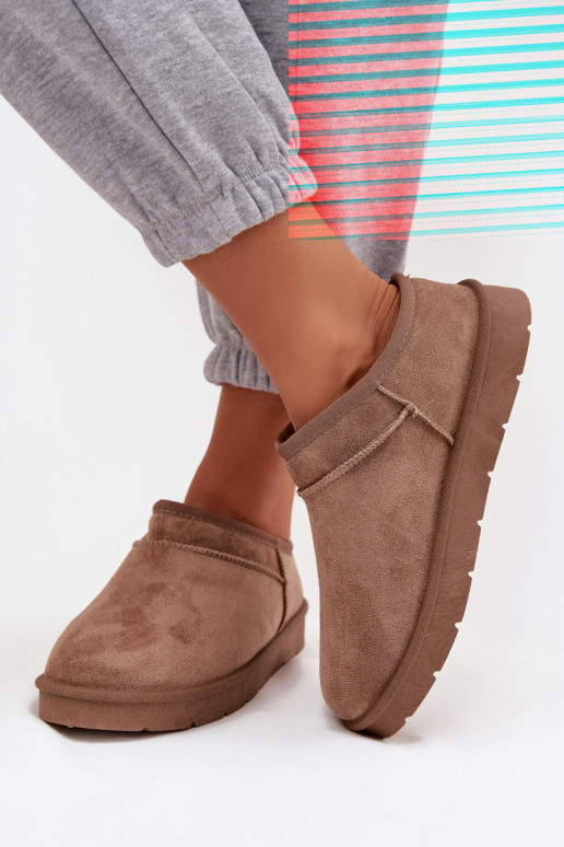 Bottes à neige pour femmes brunes isolées avec fourrure à l'intérieur Serenne