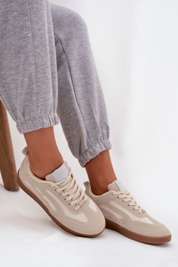 Baskets beiges pour femmes modèle Hanelor