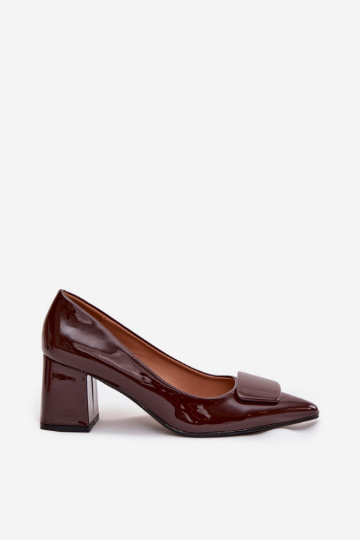 avec effet vernis Chaussures avec des talons avec des ornements CzekoladoÀe Isoline