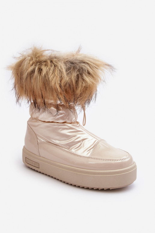 Bottes de neige pour femmes avec fourrure couleur sable Big Star MM274380