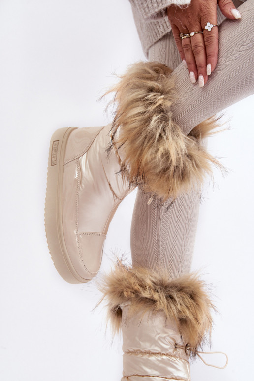 Bottes de neige pour femmes avec fourrure couleur sable Big Star MM274380