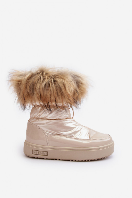 Bottes de neige pour femmes avec fourrure couleur sable Big Star MM274380