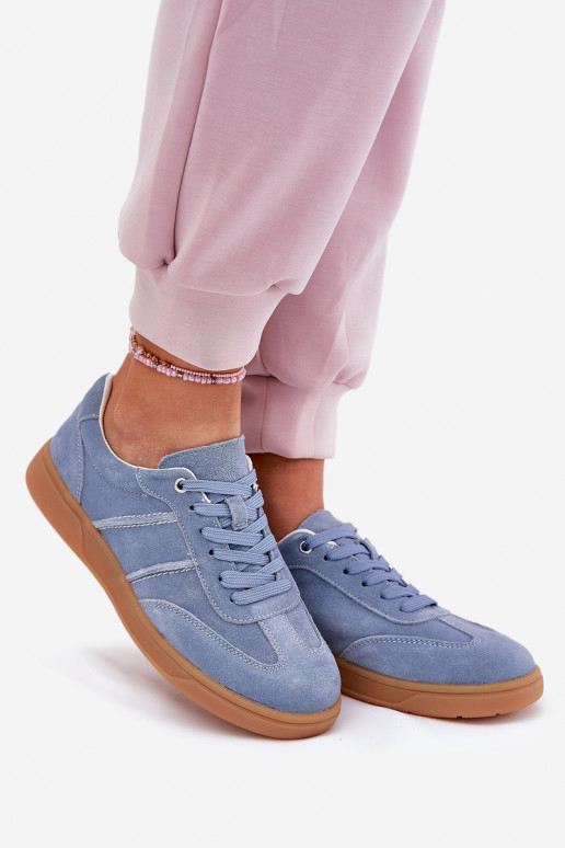 Baskets pour femmes bleues en daim Paliana