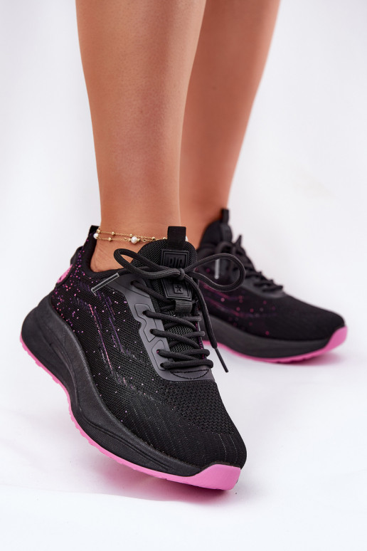 Chaussures de sport pour femmes noires avec plateforme Big Star RR274523 HI-POLY SYSTEM