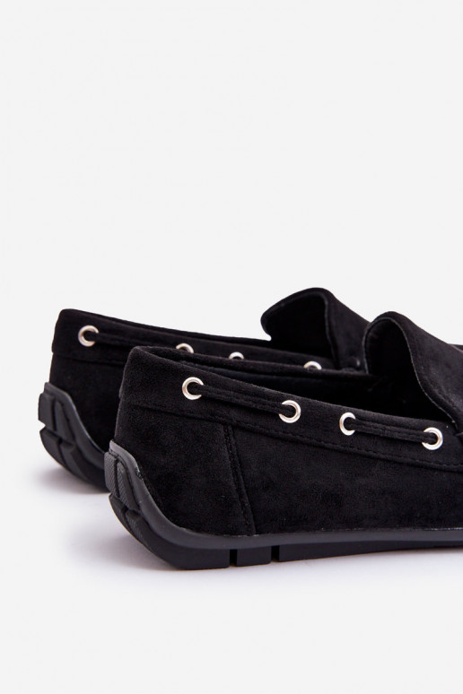 Mocassins pour hommes en daim noir Rayan