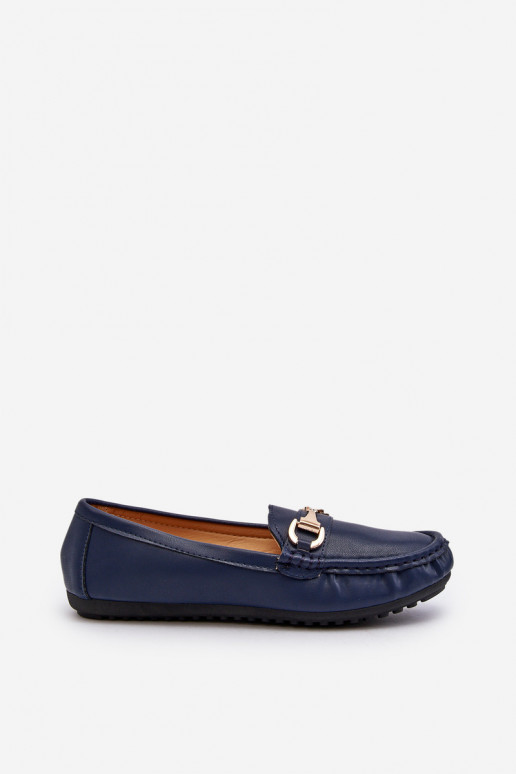 Mocassins classiques pour femmes en simili cuir bleu foncé Demese