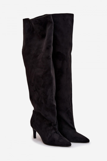 Bottes noires pour femmes à talons fins Tai turivilla