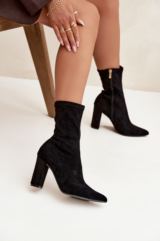 Bottines femmes avec inserts noires Rosivelle
