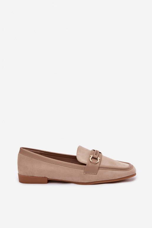 Mocassins couleur sable avec éléments décoratifs Evelora