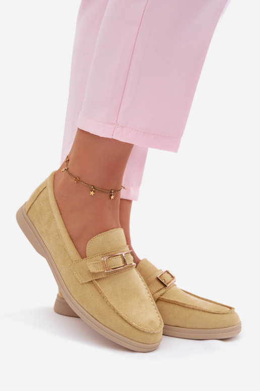 Mocassins jaunes pour femmes avec boucles Belinae