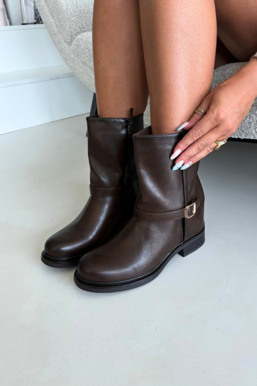 Bottines isolées pour femmes avec boucles couleur chocolat Corley
