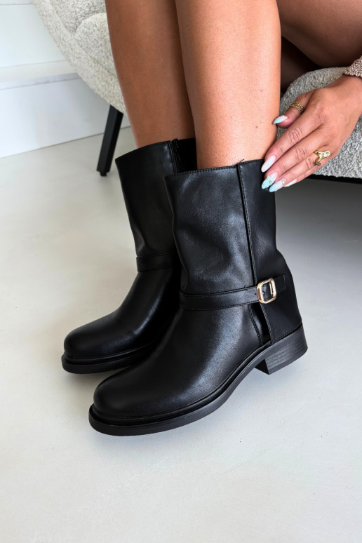 Bottines isolées pour femmes avec boucles couleur noire Corley