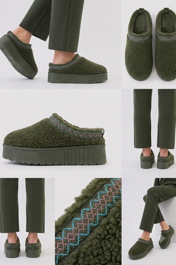 Chaussons à plateforme avec talon bas et motif brodé Greene 2