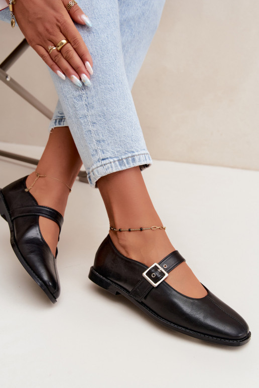 Ballerines noires avec boucles Muretta