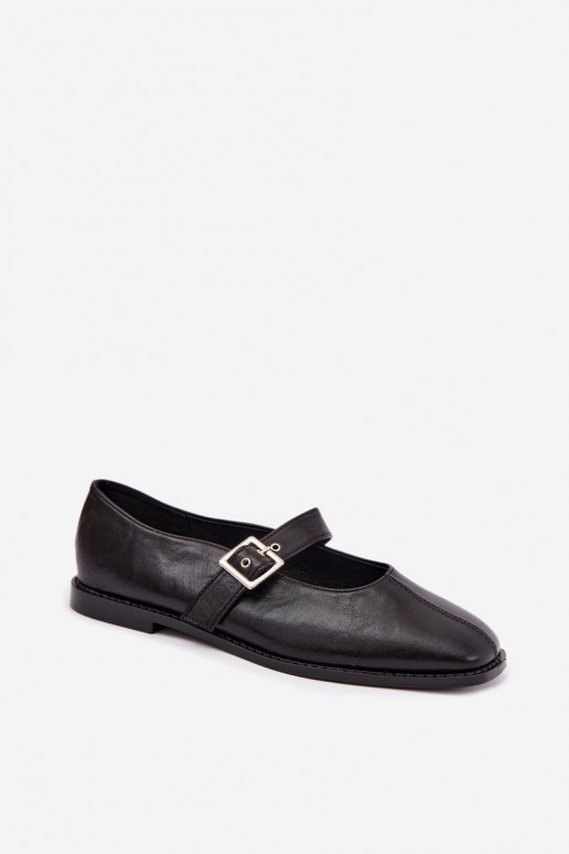 Ballerines noires avec boucles Muretta