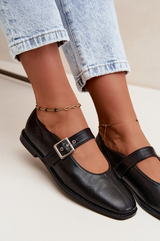 Ballerines noires avec boucles Muretta