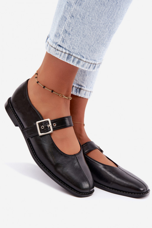 Ballerines noires avec boucles Muretta