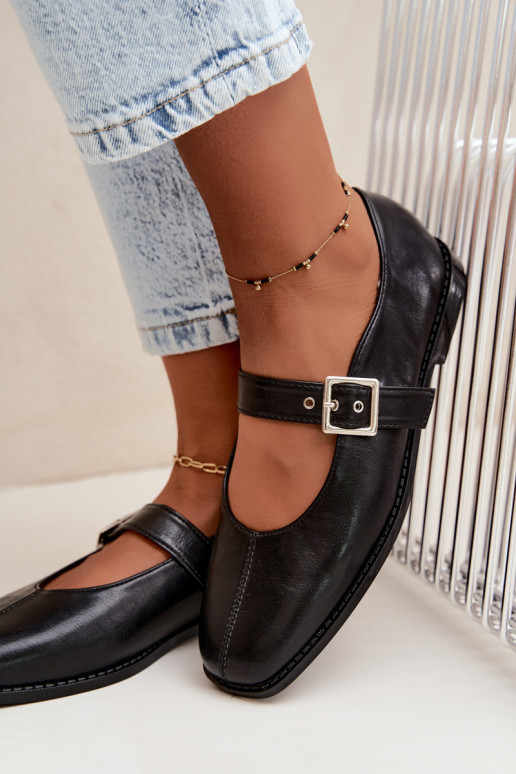 Ballerines noires avec boucles Muretta