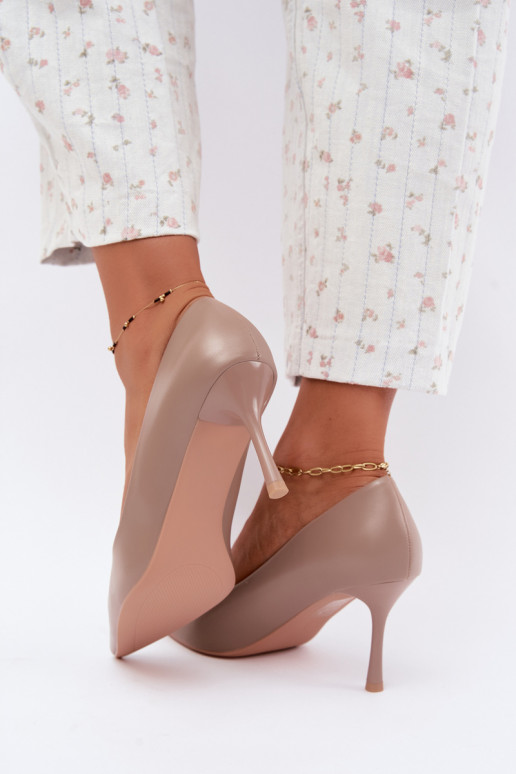 Escarpins classiques kaki en simili cuir Nesha